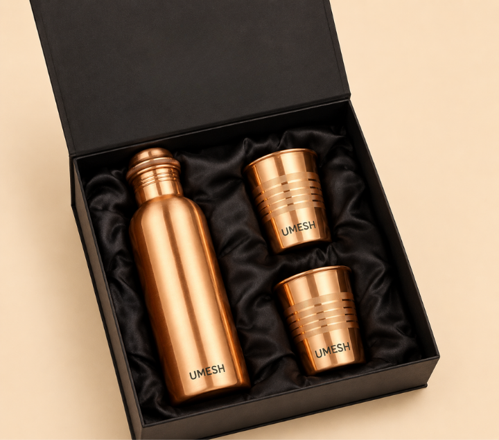 Personalized LED Temperature Steel Bottle – Custom Name Smart Bottle, Bronze