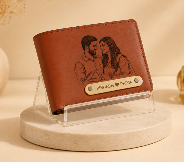 Personalized Leather Wallet – Custom Name Engraved