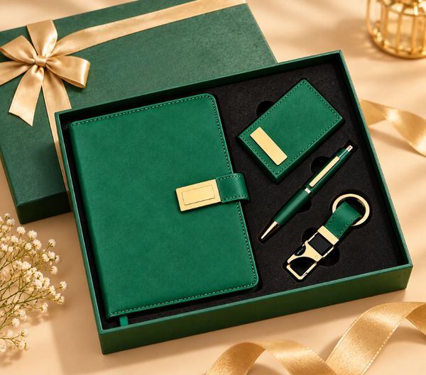 Personalized Gift Set – Pen, Keychain, Diary & Card Holder