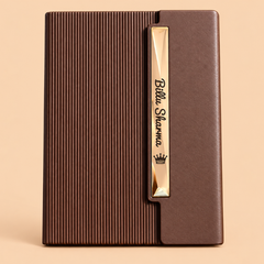 Marvel A5 Premium Ribbed Notebook with Metal Engraving Plate