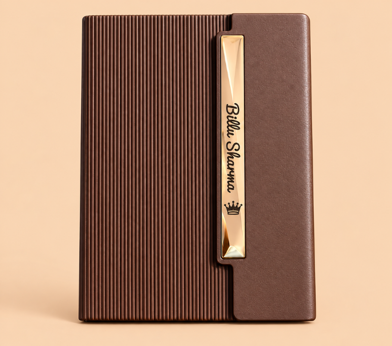 Marvel A5 Premium Ribbed Notebook with Metal Engraving Plate