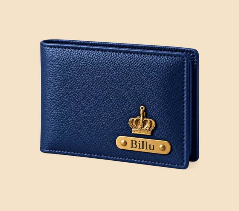 Personalized Men's Brown Leather Wallet – Custom Name Engraved