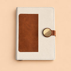 Personalized Premium Leather-Look Journal with Metal Lock & Custom Name