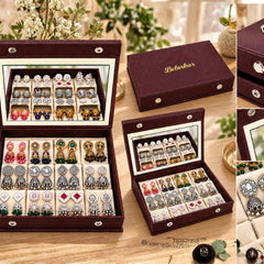 Personalized Stud Earrings & Custom Name Jewelry Box Gift Set