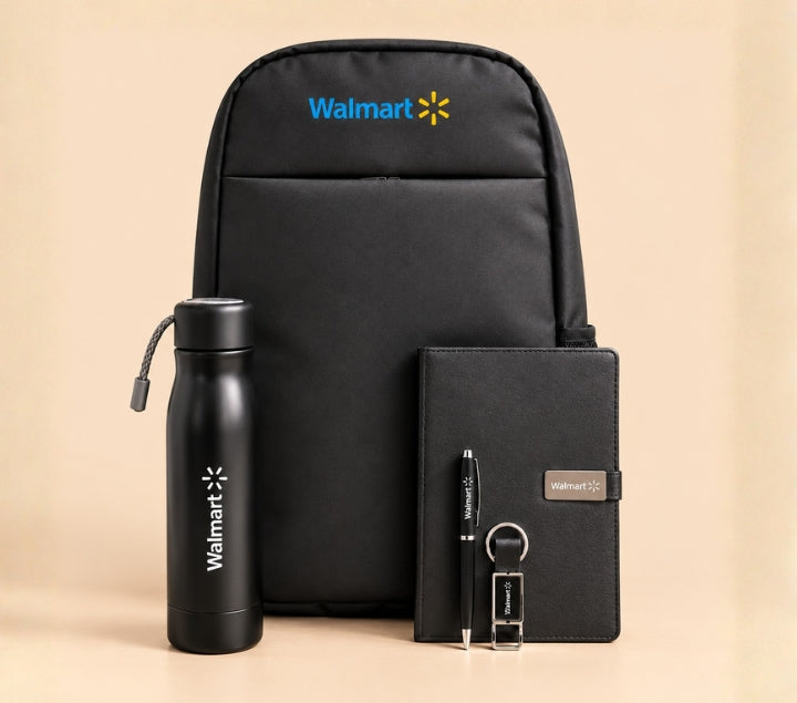 Premium 5-Piece Corporate Gift Set – Backpack, Bottle, Diary, Pen & Keychain