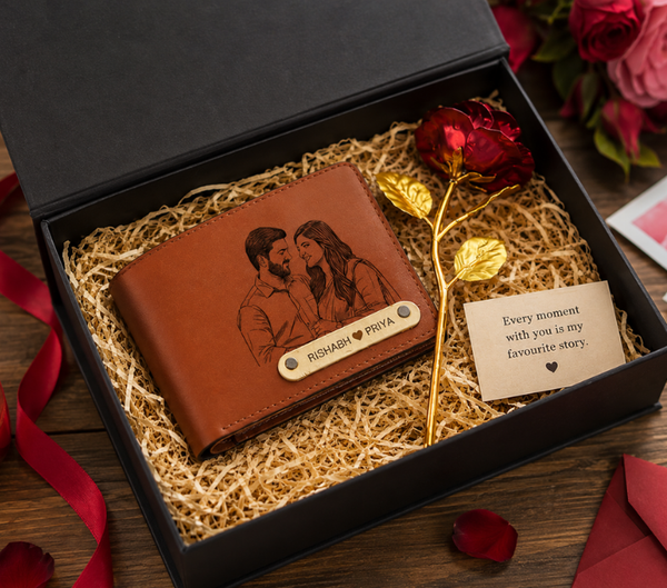 Personalized Leather Wallet – Custom Name Engraved