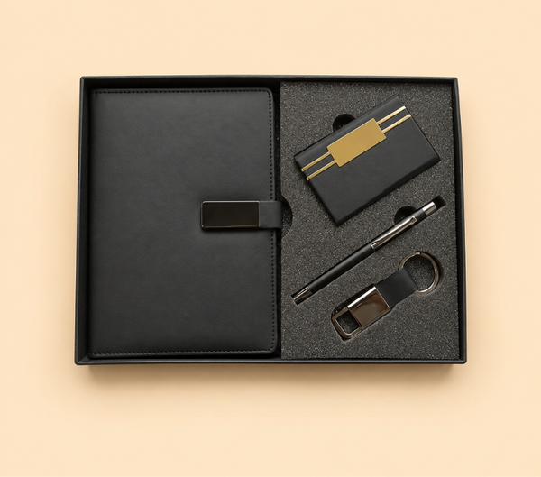 Personalized Gift Set – Pen, Keychain, Diary & Card Holder, Assorted Colours