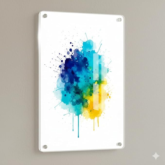 Customized Acrylic UV Print Photo Frame | 3mm & 5mm Thick Glossy Wall Mount | (3mm(12x18 inch), Vertical)