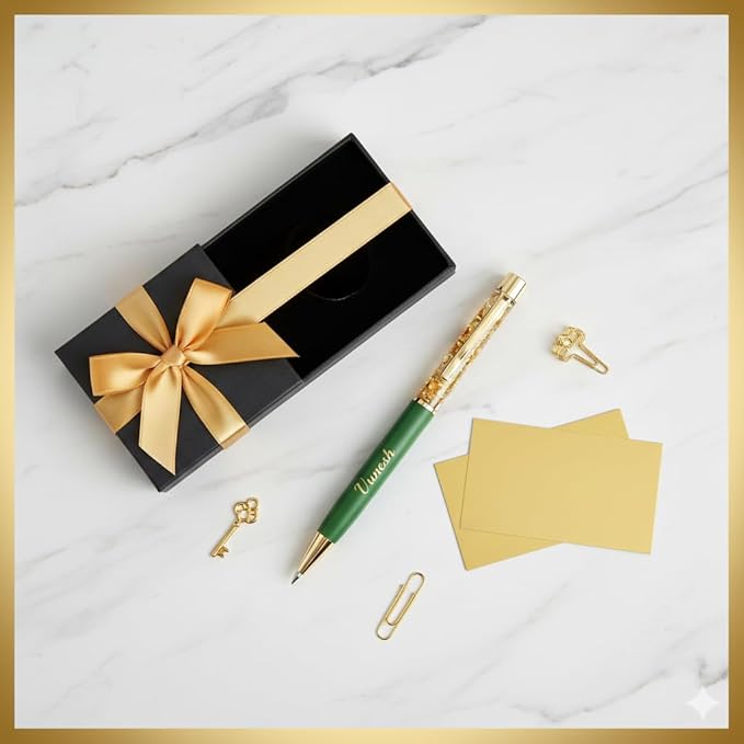 Personalized Pen with Name Engraved I Metal Classy Customized Roller Ball Pens I