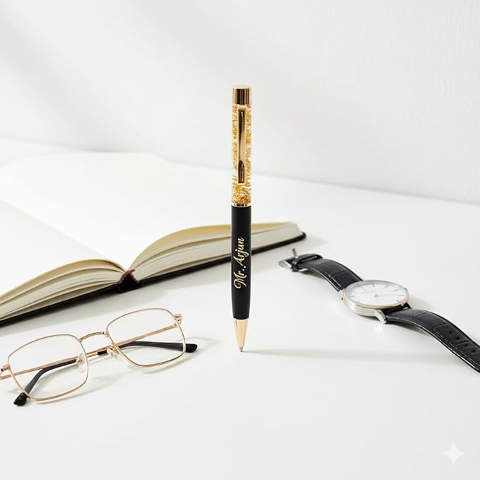 Personalized Pen with Name Engraved I Metal Classy Customized Roller Ball Pens