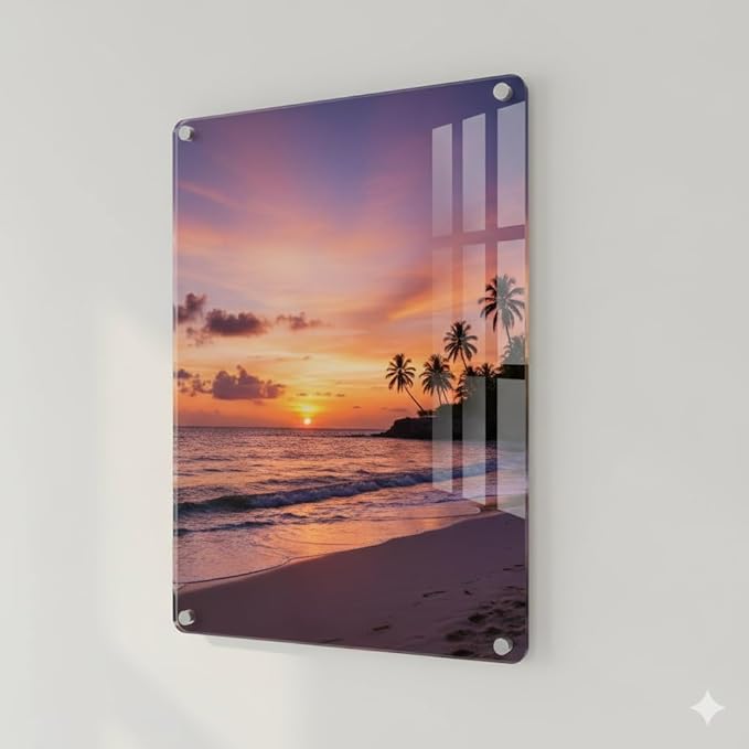 Customized Acrylic UV Print Photo Frame | 3mm & 5mm Thick Glossy Wall Mount(5mm(18x24inch), Vertical)
