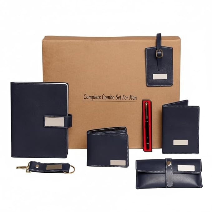Customized Leather Mens Wallet, Passport Cover, Keychain, and Many More