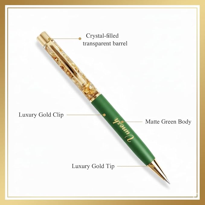 Personalized Pen with Name Engraved I Metal Classy Customized Roller Ball Pens I