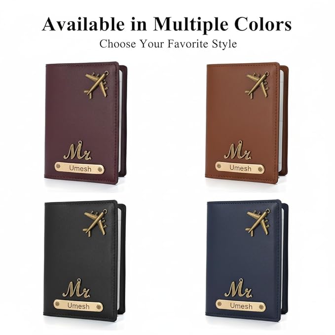 Custom Name Passport Cover for Men & Women