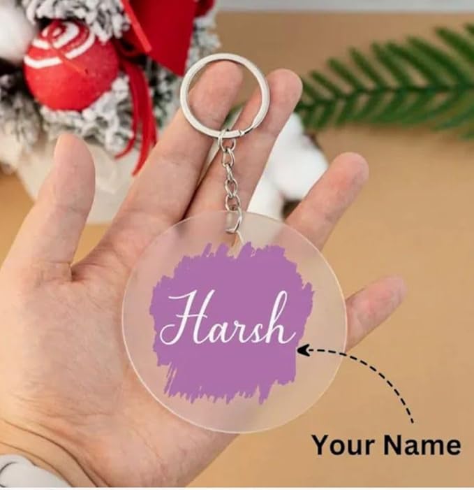 Personalized Acrylic Keychain with Custom Name Engraving Gift For Love frind, love one