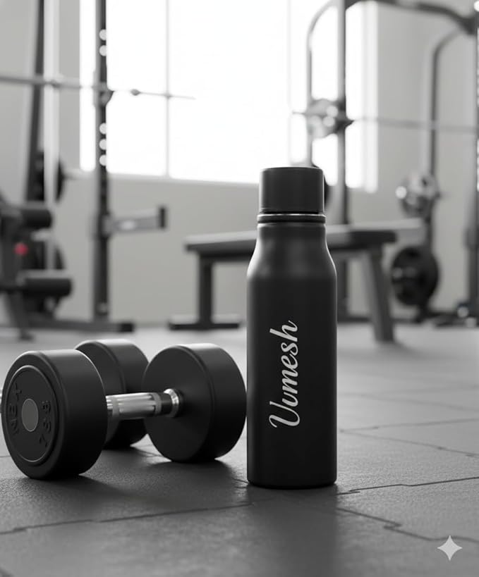 Personalized 500ML Stainless Steel Water Bottle – Metal Finish