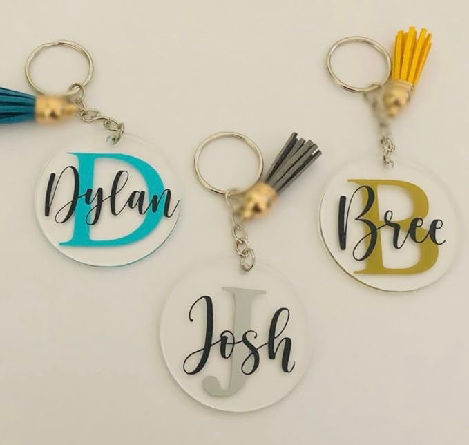 Personalized Acrylic Keychain with Custom Name Engraving Gift For Love frind, love one