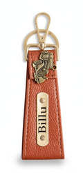 Customised Engraved Keychain with Name | Gift Hamper Set for Men Leather Keychain