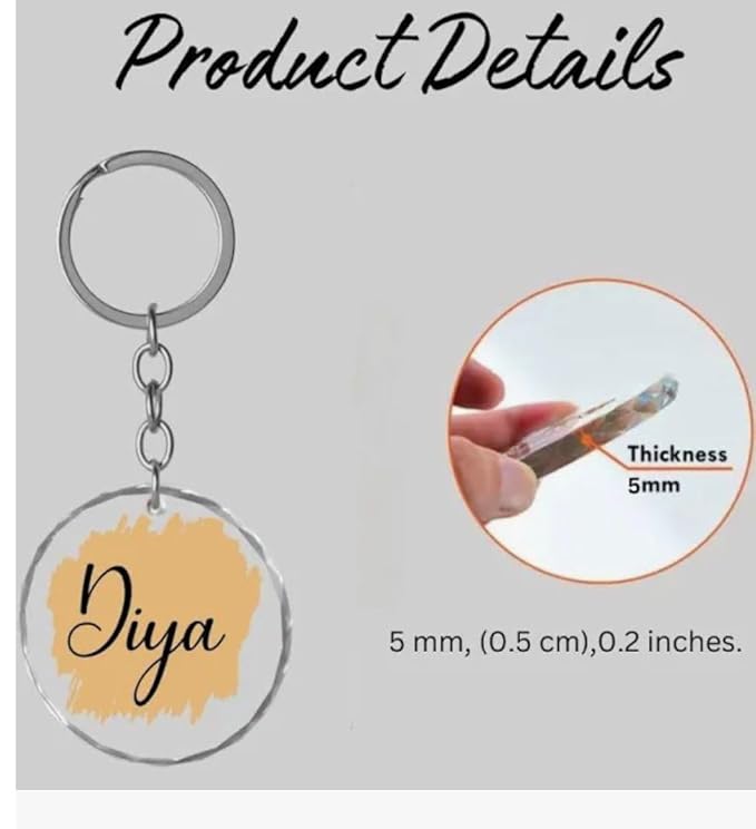 Personalized Acrylic Keychain with Custom Name Engraving Gift For Love frind, love one