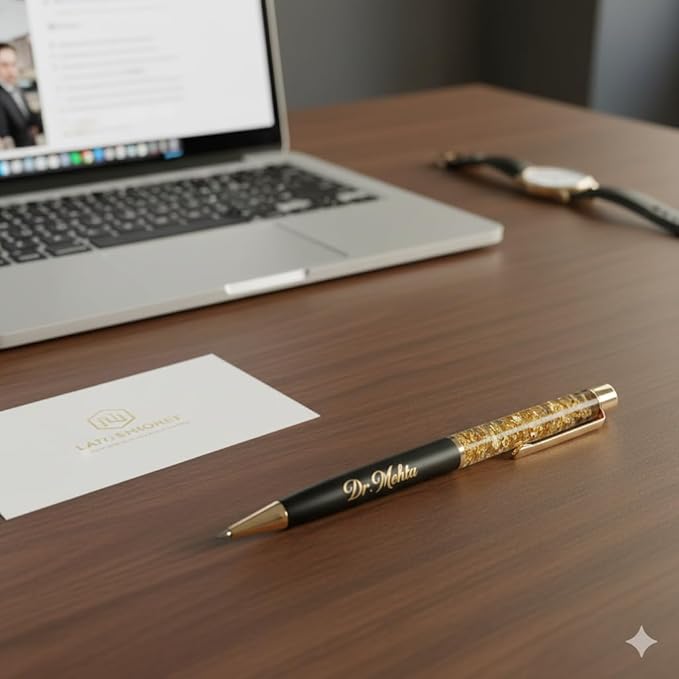 Personalized Pen with Name Engraved I Metal Classy Customized Roller Ball Pens