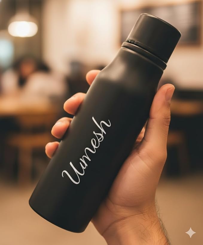 Personalized 500ML Stainless Steel Water Bottle – Metal Finish