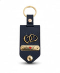 Personalized Leather Photo Keychain with Custom Name & Initials