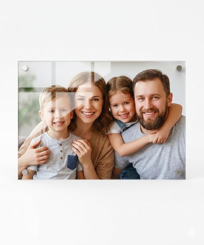 Customized Acrylic UV Print Photo Frame | 3mm & 5mm Thick Glossy Wall Mount |(3mm(18x24inch), Horizontal)