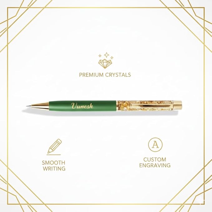 Personalized Pen with Name Engraved I Metal Classy Customized Roller Ball Pens I