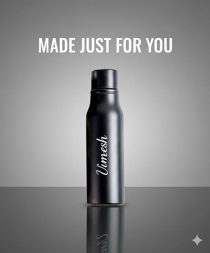 Personalized 500ML Stainless Steel Water Bottle – Metal Finish