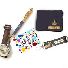 Personalized Men's Gift Hamper Set – Wallet, Watch & Pen – detail 2