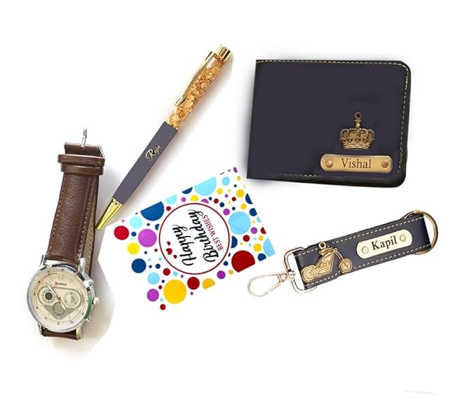 Personalized Men's Gift Hamper Set – Wallet, Watch & Pen – detail 2