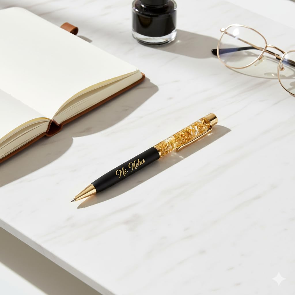 Personalized Pen with Name Engraved I Metal Classy Customized Roller Ball Pens