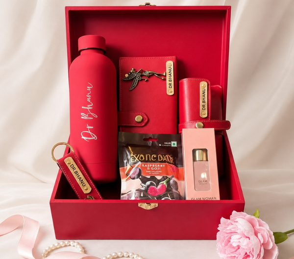 Elegant Personalized Gift Hamper for Women – Custom Name Combo