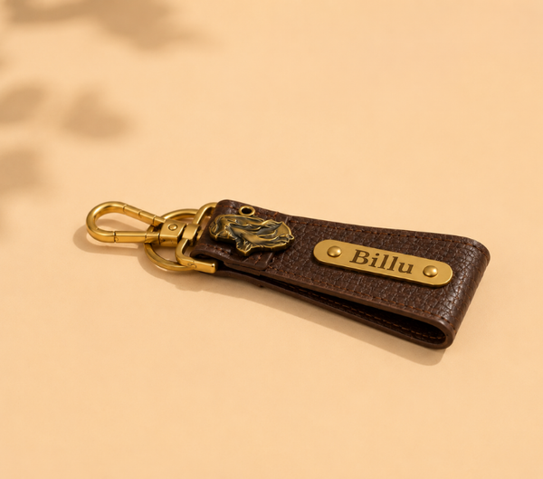 Personalized Keychain – Custom Keepsake, Brown
