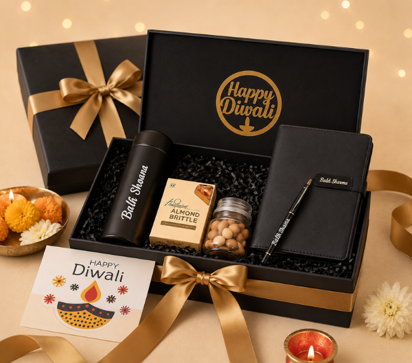 Personalized Gift Set – Bottle, Pen & Diary, Assorted Colours