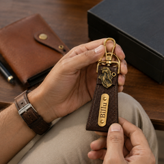 Personalized Keychain – Custom Keepsake, Brown