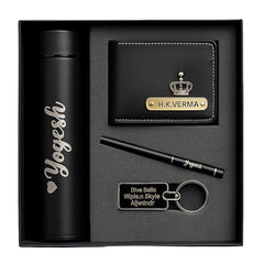 Personalized Gift Hamper Set – Wallet, Bottle & Passport Cover – personalized gift