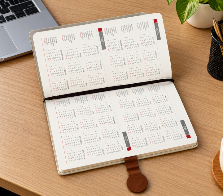 Personalized Premium Leather-Look Journal with Metal Lock & Custom Name