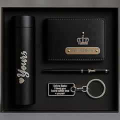 Personalized Gift Hamper Set – Wallet, Bottle & Passport Cover – detail 2