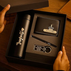 Personalized Gift Hamper Set – Wallet, Bottle & Passport Cover – detail 3