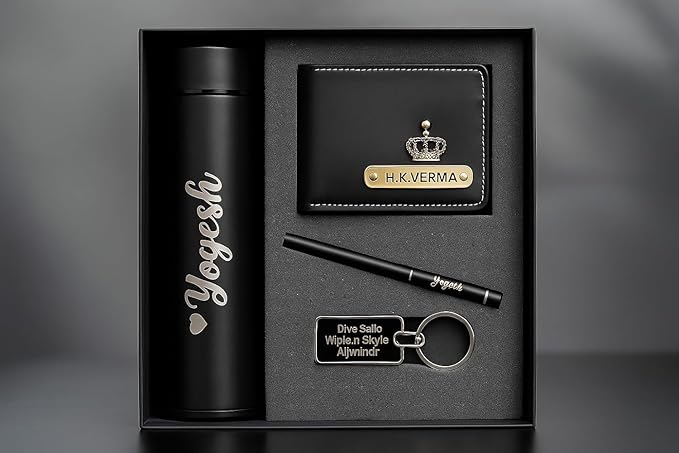 Personalized Gift Hamper Set – Wallet, Bottle & Passport Cover – detail 5
