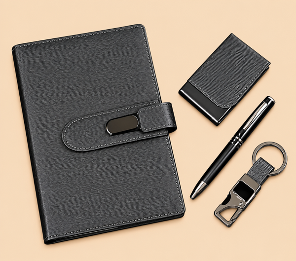 Personalized Gift Set – Pen, Keychain, Diary & Card Holder