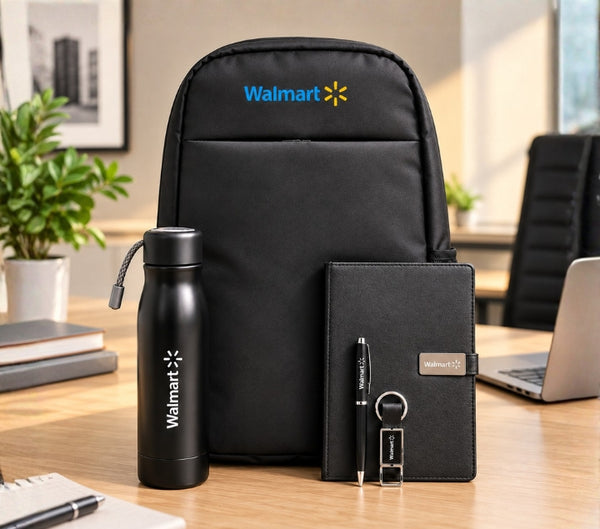 Premium 5-Piece Corporate Gift Set – Backpack, Bottle, Diary, Pen & Keychain