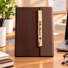 Marvel A5 Premium Ribbed Notebook with Metal Engraving Plate