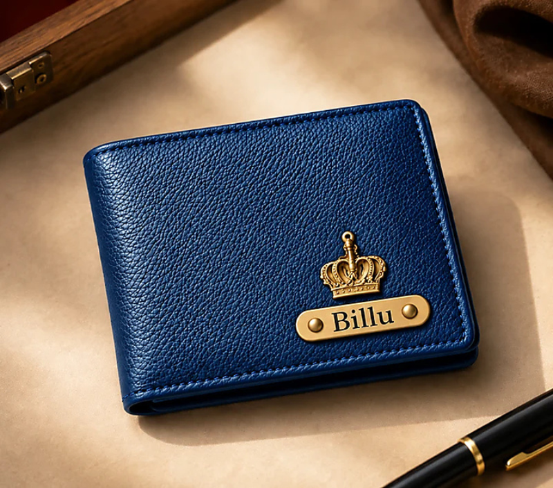Personalized Men's Brown Leather Wallet – Custom Name Engraved