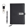 Your Name Personalized Engraved Pen with Diary, and Metal Keychain Combo - Men's Combo Accessories, Birthday Gifts