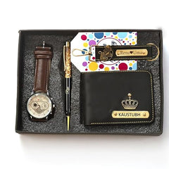 Personalized Men's Gift Hamper Set – Wallet, Watch & Pen – personalized gift