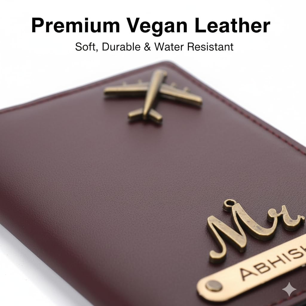 Custom Name Passport Cover for Men & Women