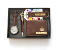 Your Name Customized Men's Gift Hamper Set With Wallet, Pen, and Watch