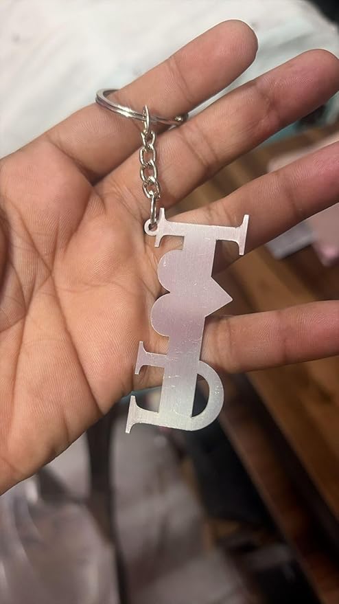 Personalized Stainless Steel keychain with 'I LOVE YOU'design with Name engraved - Best Gifting Choice for Couples, Ideal for Birthdays, Anniversaries,& Special Occasions.